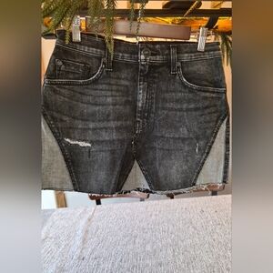 Hudson Jeans Black Denim Mini Skirt